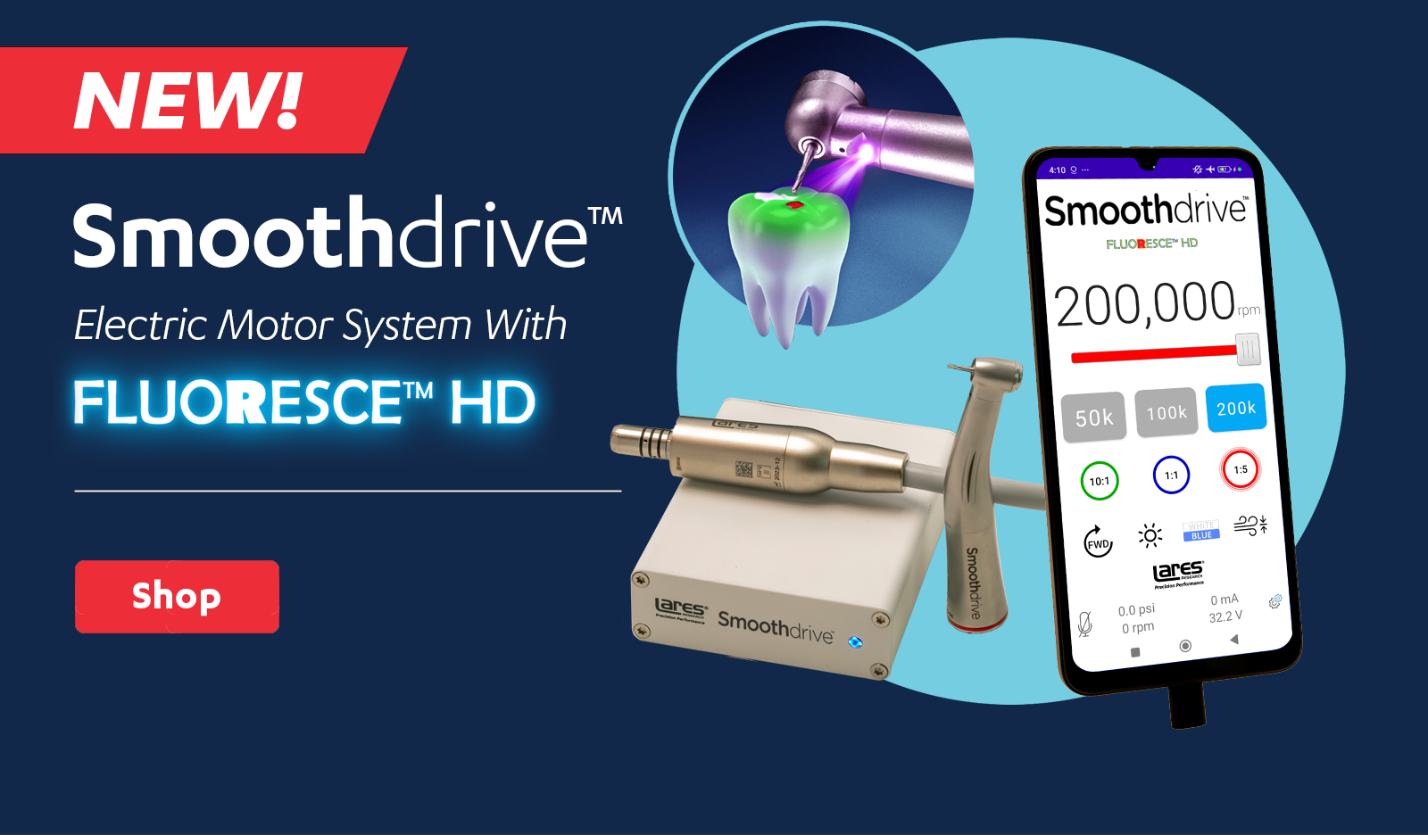 Smoothdrive Electric Motor System with Fluoresce HD